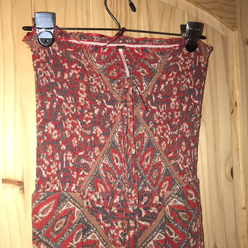 Free people smocked strapless jumpsuit - Picture 5 of 11
